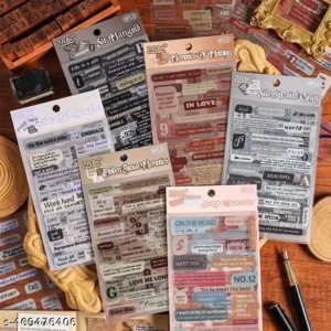 Weshopaholic 12 Sheets Motivational Quotes, Words Sticker Printed Waterproof Journal Sticker Decorative Sticker for Scrapbook, Journal, Laptop, Card, DIY Art & Craft Project (Pack of 2)(2 Piece Random Print)